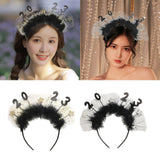 Maxbell 2023 New Year Headband Creative Headpiece Glitter Hair Band for Unisex Aureate
