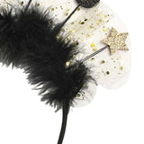 Maxbell 2023 New Year Headband Creative Headpiece Glitter Hair Band for Unisex Aureate