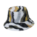 Maxbell Trendy Faux Plush Bucket Hat Fisherman Caps Casual Headwear Winter Hats StyleC