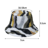 Maxbell Trendy Faux Plush Bucket Hat Fisherman Caps Casual Headwear Winter Hats StyleC