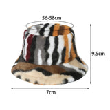 Maxbell Trendy Faux Plush Bucket Hat Fisherman Caps Casual Headwear Winter Hats StyleD