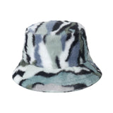 Maxbell Trendy Faux Plush Bucket Hat Fisherman Caps Casual Headwear Winter Hats StyleE