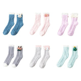 Maxbell Women Crew Socks Fleece Socks Comfortable Winter Thermal Socks Daily Wear Blue