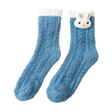 Maxbell Women Crew Socks Fleece Socks Comfortable Winter Thermal Socks Daily Wear Blue