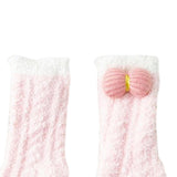 Maxbell Women Crew Socks Fleece Socks Comfortable Winter Thermal Socks Daily Wear Pink