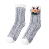 Maxbell Women Crew Socks Fleece Socks Comfortable Winter Thermal Socks Daily Wear Dark Gray