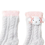 Maxbell Women Crew Socks Fleece Socks Comfortable Winter Thermal Socks Daily Wear Light Gray