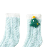 Maxbell Women Crew Socks Fleece Socks Comfortable Winter Thermal Socks Daily Wear Green