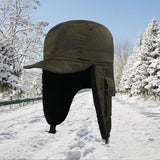 Maxbell Winter Cap Adults Baseball Hat with Earflaps for Running Hunting Climbing Dark Green