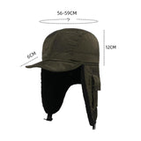 Maxbell Winter Cap Adults Baseball Hat with Earflaps for Running Hunting Climbing Dark Green