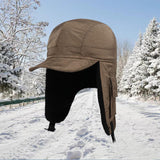 Maxbell Winter Cap Adults Baseball Hat with Earflaps for Running Hunting Climbing Khaki