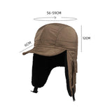 Maxbell Winter Cap Adults Baseball Hat with Earflaps for Running Hunting Climbing Khaki