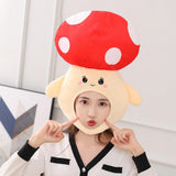 Maxbell Plush Mushroom Hat Party Hats Cosplay Headwear Headdress Stuffed Toy Selfie