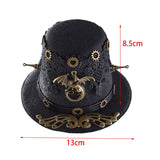 Maxbell Retro Style Steampunk Top Hat Men with Hair Clips for Gift Cosplay Festivals