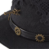 Maxbell Retro Style Steampunk Top Hat Men with Hair Clips for Gift Cosplay Festivals