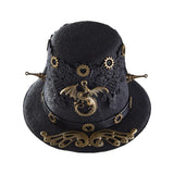 Maxbell Retro Style Steampunk Top Hat Men with Hair Clips for Gift Cosplay Festivals