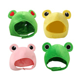 Maxbell Funny Plush Frog Hat Animal Cosplay Warm Dress Winter for Party Birthday Green Heart