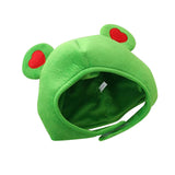 Maxbell Funny Plush Frog Hat Animal Cosplay Warm Dress Winter for Party Birthday Green Heart