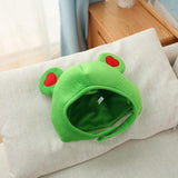 Maxbell Funny Plush Frog Hat Animal Cosplay Warm Dress Winter for Party Birthday Green Heart