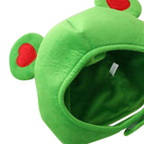 Maxbell Funny Plush Frog Hat Animal Cosplay Warm Dress Winter for Party Birthday Green Heart