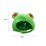 Maxbell Funny Plush Frog Hat Animal Cosplay Warm Dress Winter for Party Birthday Green Heart