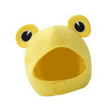 Maxbell Funny Plush Frog Hat Animal Cosplay Warm Dress Winter for Party Birthday Yellow