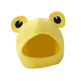 Maxbell Funny Plush Frog Hat Animal Cosplay Warm Dress Winter for Party Birthday Yellow