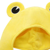 Maxbell Funny Plush Frog Hat Animal Cosplay Warm Dress Winter for Party Birthday Yellow