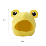 Maxbell Funny Plush Frog Hat Animal Cosplay Warm Dress Winter for Party Birthday Yellow