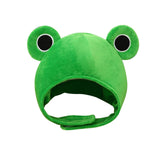 Maxbell Funny Plush Frog Hat Animal Cosplay Warm Dress Winter for Party Birthday Green