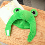 Maxbell Funny Plush Frog Hat Animal Cosplay Warm Dress Winter for Party Birthday Green