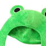 Maxbell Funny Plush Frog Hat Animal Cosplay Warm Dress Winter for Party Birthday Green