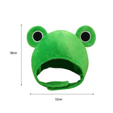 Maxbell Funny Plush Frog Hat Animal Cosplay Warm Dress Winter for Party Birthday Green