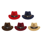 Maxbell Casual Cowboy Hat Wide Brim Props Lightweight for Women Men Adults Holidays Red