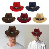 Maxbell Casual Cowboy Hat Wide Brim Props Lightweight for Women Men Adults Holidays Red