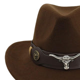 Maxbell Casual Cowboy Hat Wide Brim Props Lightweight for Women Men Adults Holidays Coffee