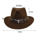 Maxbell Casual Cowboy Hat Wide Brim Props Lightweight for Women Men Adults Holidays Coffee