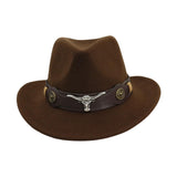 Maxbell Casual Cowboy Hat Wide Brim Props Lightweight for Women Men Adults Holidays Coffee