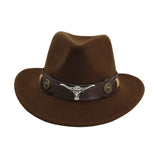 Maxbell Casual Cowboy Hat Wide Brim Props Lightweight for Women Men Adults Holidays Coffee