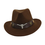 Maxbell Casual Cowboy Hat Wide Brim Props Lightweight for Women Men Adults Holidays Coffee