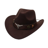 Maxbell Casual Cowboy Hat Wide Brim Props Lightweight for Women Men Adults Holidays Coffee