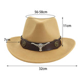 Maxbell Casual Cowboy Hat Wide Brim Props Lightweight for Women Men Adults Holidays Camel