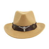 Maxbell Casual Cowboy Hat Wide Brim Props Lightweight for Women Men Adults Holidays Camel