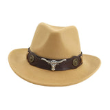 Maxbell Casual Cowboy Hat Wide Brim Props Lightweight for Women Men Adults Holidays Camel