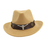 Maxbell Casual Cowboy Hat Wide Brim Props Lightweight for Women Men Adults Holidays Camel