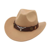 Maxbell Casual Cowboy Hat Wide Brim Props Lightweight for Women Men Adults Holidays Camel