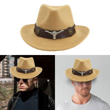 Maxbell Casual Cowboy Hat Wide Brim Props Lightweight for Women Men Adults Holidays Camel