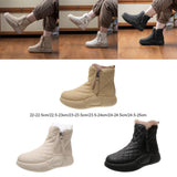 Maxbell Winter Snow Boots Warm Lined Short Boots Fashion for Trekking Hiker Winter 35 Khaki