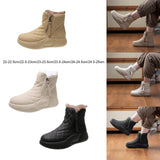 Maxbell Winter Snow Boots Warm Lined Short Boots Fashion for Trekking Hiker Winter 35 Khaki