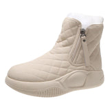 Maxbell Winter Snow Boots Warm Lined Short Boots Fashion for Trekking Hiker Winter 35 Beige